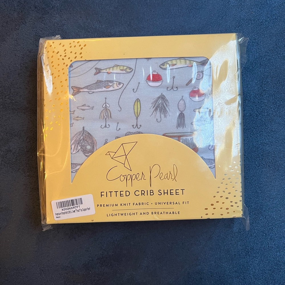 Copper Pearl Fitted Crib Sheet - Trout